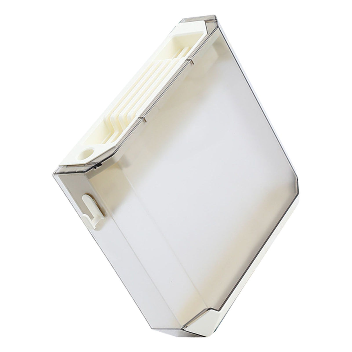 Wall Mounted Knife Holder Ultrathin Plastic Installation Box Storage Rack for Kitchen Gray