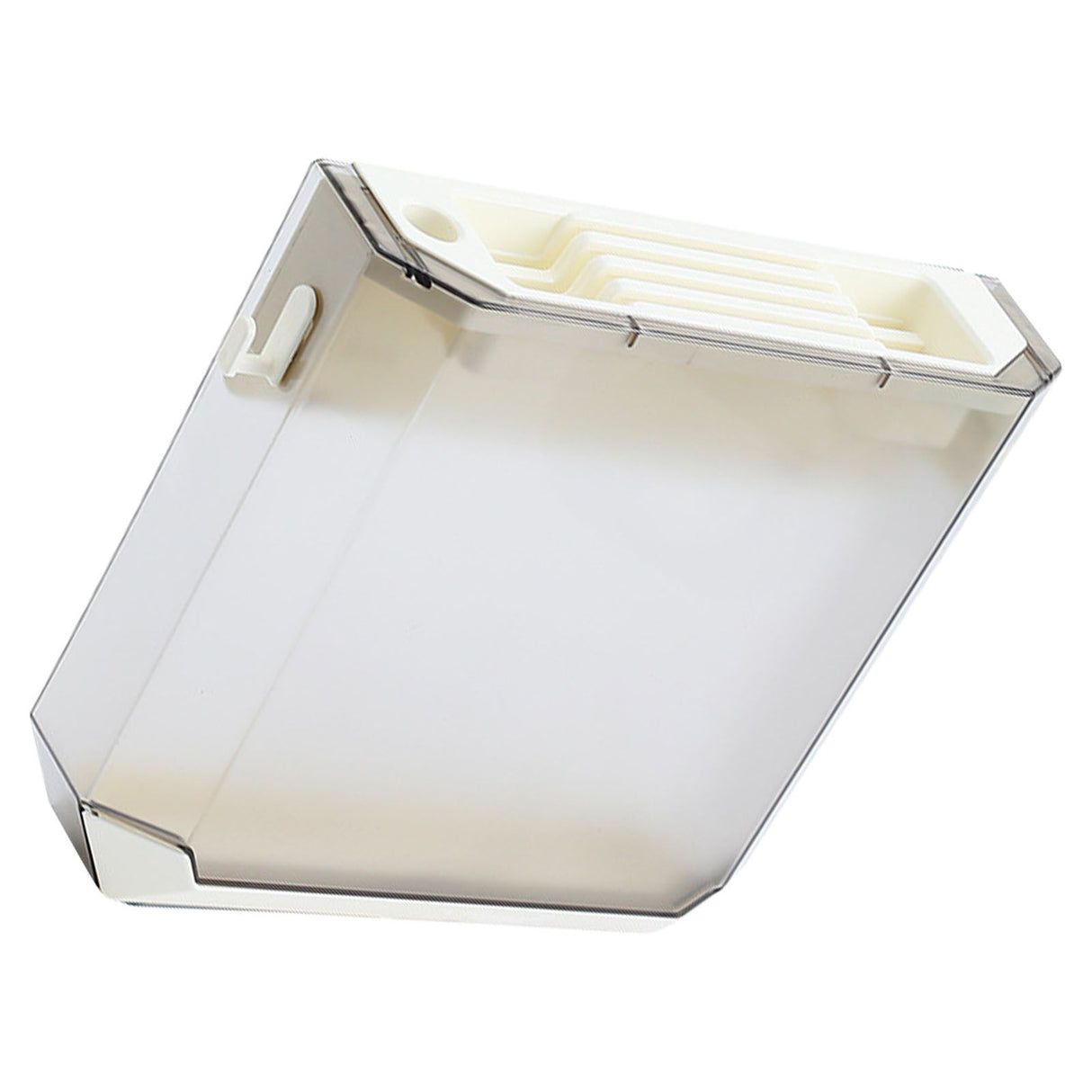 Wall Mounted Knife Holder Ultrathin Plastic Installation Box Storage Rack for Kitchen Gray