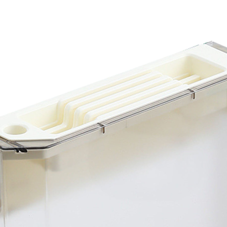 Wall Mounted Knife Holder Ultrathin Plastic Installation Box Storage Rack for Kitchen Gray