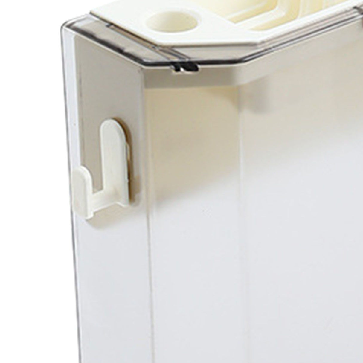 Wall Mounted Knife Holder Ultrathin Plastic Installation Box Storage Rack for Kitchen Gray