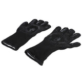 BBQ Gloves Heat Resistant Grilling Gloves Non Slip Oven Gloves Long Kitchen Gloves for Barbecue Baking Black Average Size 26‑35CM - 45-Degree Angle