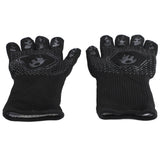 BBQ Gloves Heat Resistant Grilling Gloves Non Slip Oven Gloves Long Kitchen Gloves for Barbecue Baking Black Average Size 26‑35CM