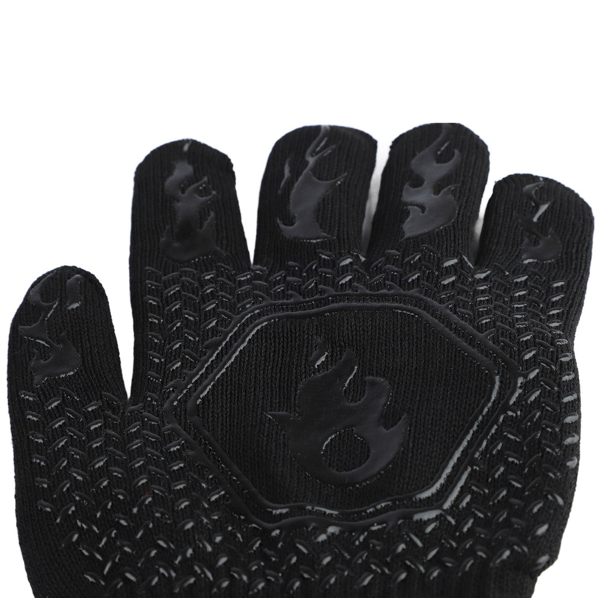 BBQ Gloves Heat Resistant Grilling Gloves Non Slip Oven Gloves Long Kitchen Gloves for Barbecue Baking Black Average Size 26‑35CM