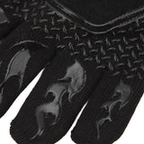 BBQ Gloves Fireproof 800℃ Heat Resistant Double Sided Silicone Large Grill Gloves for Oven Barbecue Cooking Black