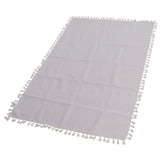 Cotton Linen Tablecloths Waterproof Oilproof Washable Wrinkle Free Tassels Rectangle Dining Table Cloth for Dining Room