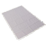 Cotton Linen Tablecloths Waterproof Oilproof Washable Wrinkle Free Tassels Rectangle Dining Table Cloth for Dining Room - Rear View