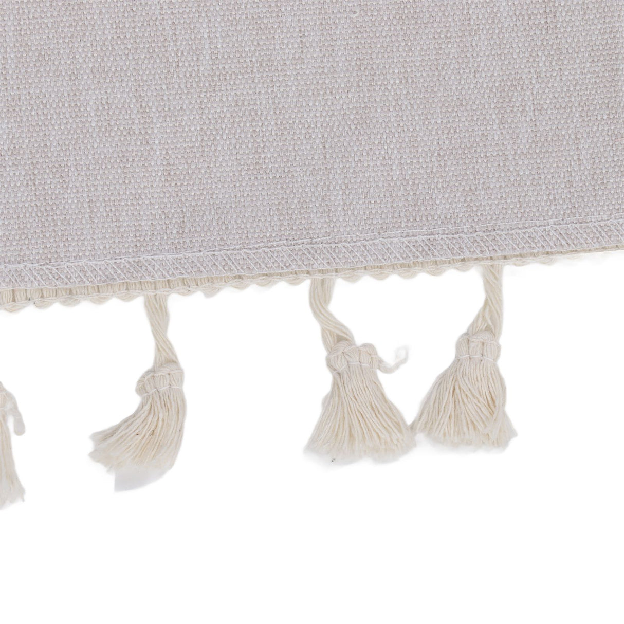Cotton Linen Tablecloths Waterproof Oilproof Washable Wrinkle Free Tassels Rectangle Dining Table Cloth for Dining Room
