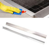 2PCS Kitchen Stove Counter Gap Cover Easy Cleaning Stainless Steel Gap Cover for Kitchen Supplies