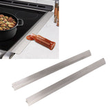 2PCS Kitchen Stove Counter Gap Cover Easy Cleaning Stainless Steel Gap Cover for Kitchen Supplies