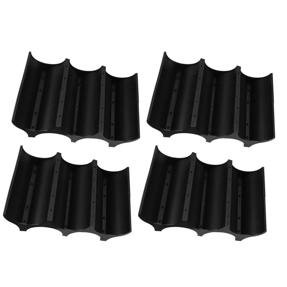 4Pcs Black Red Wine Bottle Rack Holder Simple Looking Decorative Wine Bottle Rack Organizer for Pantry Cabinet