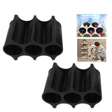4Pcs Black Red Wine Bottle Rack Holder Simple Looking Decorative Wine Bottle Rack Organizer for Pantry Cabinet - Extra Image