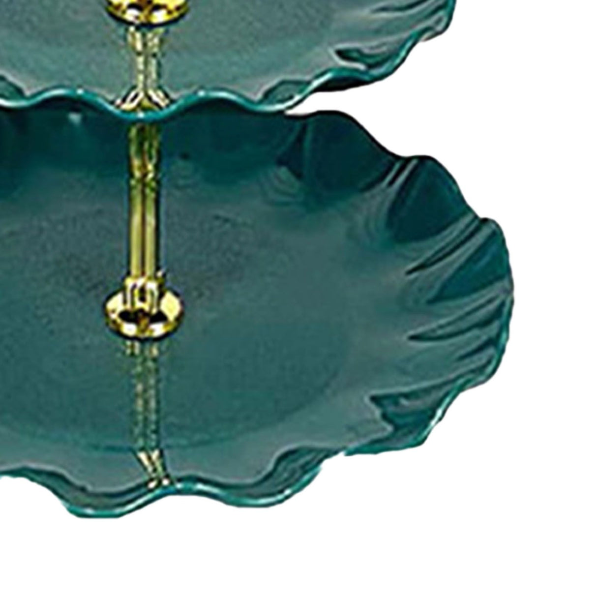 Nordic Style 3 Layer Fruit Plate Tray Plastic 3 Tier Cake Stand Holiday Party Dessert Tray Dark Green