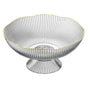 Plastic Footed Fruit Plate with Draining Hole Detachable Base Household Living Room Coffee Table Fruit Candy Snack Display Plate Transparent
