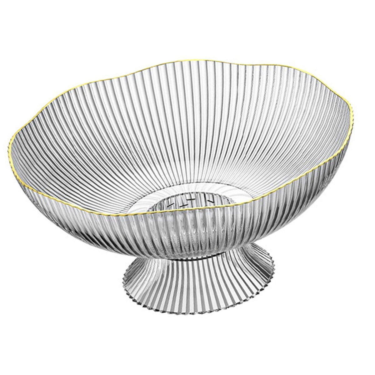 Plastic Footed Fruit Plate with Draining Hole Detachable Base Household Living Room Coffee Table Fruit Candy Snack Display Plate Transparent