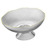 Plastic Footed Fruit Plate with Draining Hole Detachable Base Household Living Room Coffee Table Fruit Candy Snack Display Plate Transparent - Front View