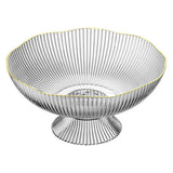 Plastic Footed Fruit Plate with Draining Hole Detachable Base Household Living Room Coffee Table Fruit Candy Snack Display Plate Transparent - Side View