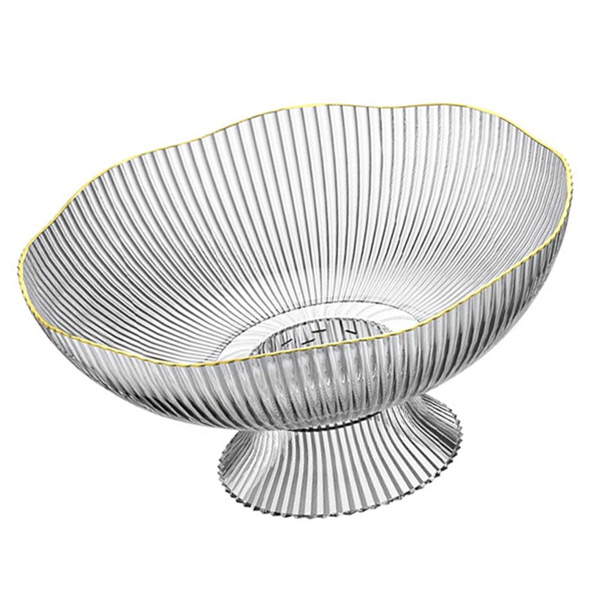 Plastic Footed Fruit Plate with Draining Hole Detachable Base Household Living Room Coffee Table Fruit Candy Snack Display Plate Transparent