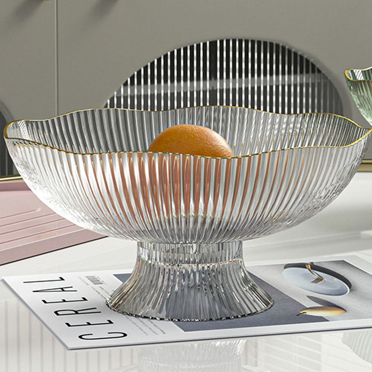 Plastic Footed Fruit Plate with Draining Hole Detachable Base Household Living Room Coffee Table Fruit Candy Snack Display Plate Transparent