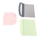 3pcs Dough Scraper Multipurpose Food Grade Safe Dough Cutter for Dough Cake Bread - Rear View