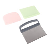 3pcs Dough Scraper Multipurpose Food Grade Safe Dough Cutter for Dough Cake Bread - Close-Up Angle