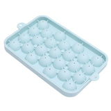 25 Grid Ice Cube Tray Easy Release Silicone Ice Ball Maker Mold Mini Round Ice Sphere Tray with Lid Blue