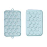 25 Grid Ice Cube Tray Easy Release Silicone Ice Ball Maker Mold Mini Round Ice Sphere Tray with Lid Blue