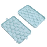 25 Grid Ice Cube Tray Easy Release Silicone Ice Ball Maker Mold Mini Round Ice Sphere Tray with Lid Blue - Extra Image