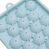25 Grid Ice Cube Tray Easy Release Silicone Ice Ball Maker Mold Mini Round Ice Sphere Tray with Lid Blue