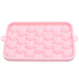 25 Grid Ice Cube Tray Easy Release Silicone Ice Ball Maker Mold Mini Round Ice Sphere Tray with Lid Pink