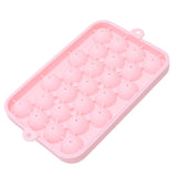 25 Grid Ice Cube Tray Easy Release Silicone Ice Ball Maker Mold Mini Round Ice Sphere Tray with Lid Pink