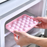 25 Grid Ice Cube Tray Easy Release Silicone Ice Ball Maker Mold Mini Round Ice Sphere Tray with Lid Pink - Extra Image