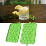 25 Grid Ice Cube Tray Easy Release Silicone Ice Ball Maker Mold Mini Round Ice Sphere Tray with Lid Green - Extra Image