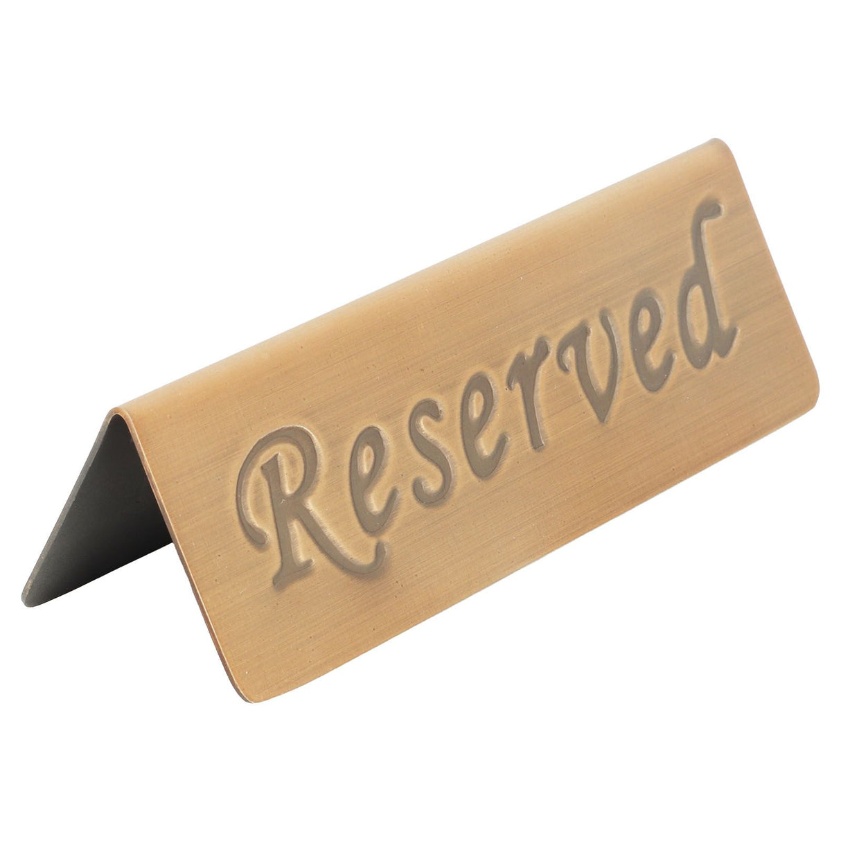 Reservation Sign Antique Bronze Stainless Steel English Reserved Seat Sign Notice Board