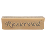 Reservation Sign Antique Bronze Stainless Steel English Reserved Seat Sign Notice Board - Top-Down View