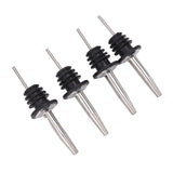 24pcs Stainless Steel Bottle Pourers with Black Plastic Cover Conical Design Rust Protection Liquor Pour Spout for Bar
