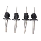 24pcs Stainless Steel Bottle Pourers with Black Plastic Cover Conical Design Rust Protection Liquor Pour Spout for Bar