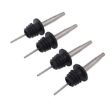 24pcs Stainless Steel Bottle Pourers with Black Plastic Cover Conical Design Rust Protection Liquor Pour Spout for Bar