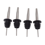 24pcs Stainless Steel Bottle Pourers with Black Plastic Cover Conical Design Rust Protection Liquor Pour Spout for Bar - Extra Image