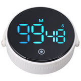 Digital Kitchen Timer Magnetic Large LED Display Countdown Timer for Cooking Classroom Fitness White - Front View