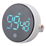 Digital Kitchen Timer Magnetic Large LED Display Countdown Timer for Cooking Classroom Fitness White - Rear View