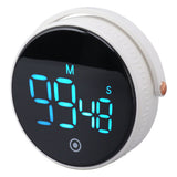 Digital Kitchen Timer Magnetic Large LED Display Countdown Timer for Cooking Classroom Fitness White - Close-Up Angle