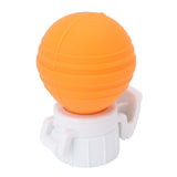 Soda Bottle Lid Silicone Leak Proof Carbonated Drink Air Pump Lid Fizz Keeper Pump Cap Saver Stopper Lids Orange - Top-Down View