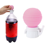 Soda Bottle Lid Silicone Leak Proof Carbonated Drink Air Pump Lid Fizz Keeper Pump Cap Saver Stopper Lids Pink