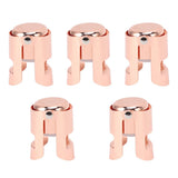 5Pcs Champagne Bottle Stopper Stainless Steel Champagne Sealer Plug Reusable Wine Saver for Wine Bottles Sparkling Bottles Rose Gold