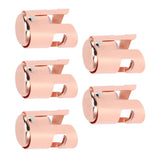 5Pcs Champagne Bottle Stopper Stainless Steel Champagne Sealer Plug Reusable Wine Saver for Wine Bottles Sparkling Bottles Rose Gold
