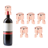 5Pcs Champagne Bottle Stopper Stainless Steel Champagne Sealer Plug Reusable Wine Saver for Wine Bottles Sparkling Bottles Rose Gold
