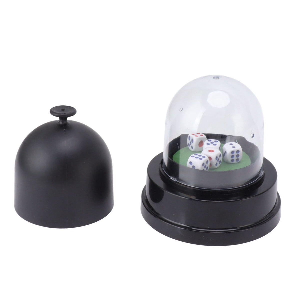 Automatic Dice Roller Cup Battery Powered Pub Bar Party Game Play with 5 Dices for Party Gathering