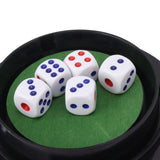 Automatic Dice Roller Cup Battery Powered Pub Bar Party Game Play with 5 Dices for Party Gathering