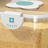Rice Container Airtight Grain Food Storage Box Transparent with Cover for Home Kitchen Transparent 5kg / 11.02lb