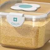 Rice Container Airtight Grain Food Storage Box Transparent with Cover for Home Kitchen Transparent 5kg / 11.02lb